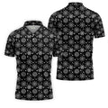 Dirty Funny Adult Humor Snowflakes Black Golf Shirt, Fun Men's Golf Polos, Christmas Golf Shirt, Polo Shirts For Men