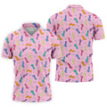 Funny Adult Novelty Pink Pattern Golf Shirt, Mens Polo Shirts, Golf Apparel For Men