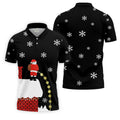 Santa Peeing Funny Christmas Golf Tops For Men, Christmas Golf Shirt, Men's Funny Golf Shirts