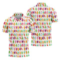 Colorful Ice Cream Pattern Golf Polo Shirt, Men's Golf Shirt, Golf Apparel For Men