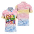 Fight Cancer In All Color Floral Ribbon Polo Shirt, Mens Golf Polo, Printed Golf Shirts