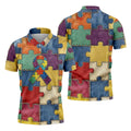 Men's Autism Awareness Print Short Sleeves t-shirt, Autism Awareness Shirt, Autistic Gifts For Adults