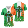 Celtic Cross Knotwork St Patrick's Day Shamrock Golf Shirt, Men's Golf Polo Shirts, Golf Shirts For Men