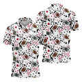 Playing Cards Poker Pattern Hawaiian Golf Shirt, Golf Polo Shirts For Men, Mens Golf Apparel