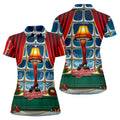 Funny Christmas Leg Lamp Window Golf Polo Shirt, Women’s Golf Polo, Golf Tops For Women