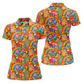 Rainbow Floral LGBT Support Hawaiian Golf Shirt, Retro Golf Shirt, Women's Golf Tops