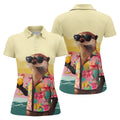 Funny Otter Tropical Theme Hawaiian Golf Shirt, Golf Shirt For Women, Golfing Apparel