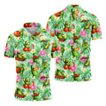 Funny Pickle Tomato Chili Tropical Hawaiian Golf Shirt, Mens Golf Polo, Printed Golf Shirts
