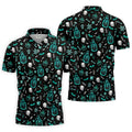 Skull Potion Halloween Pattern Polo Shirt, Printed Golf Shirts, Golf Apparel For Men