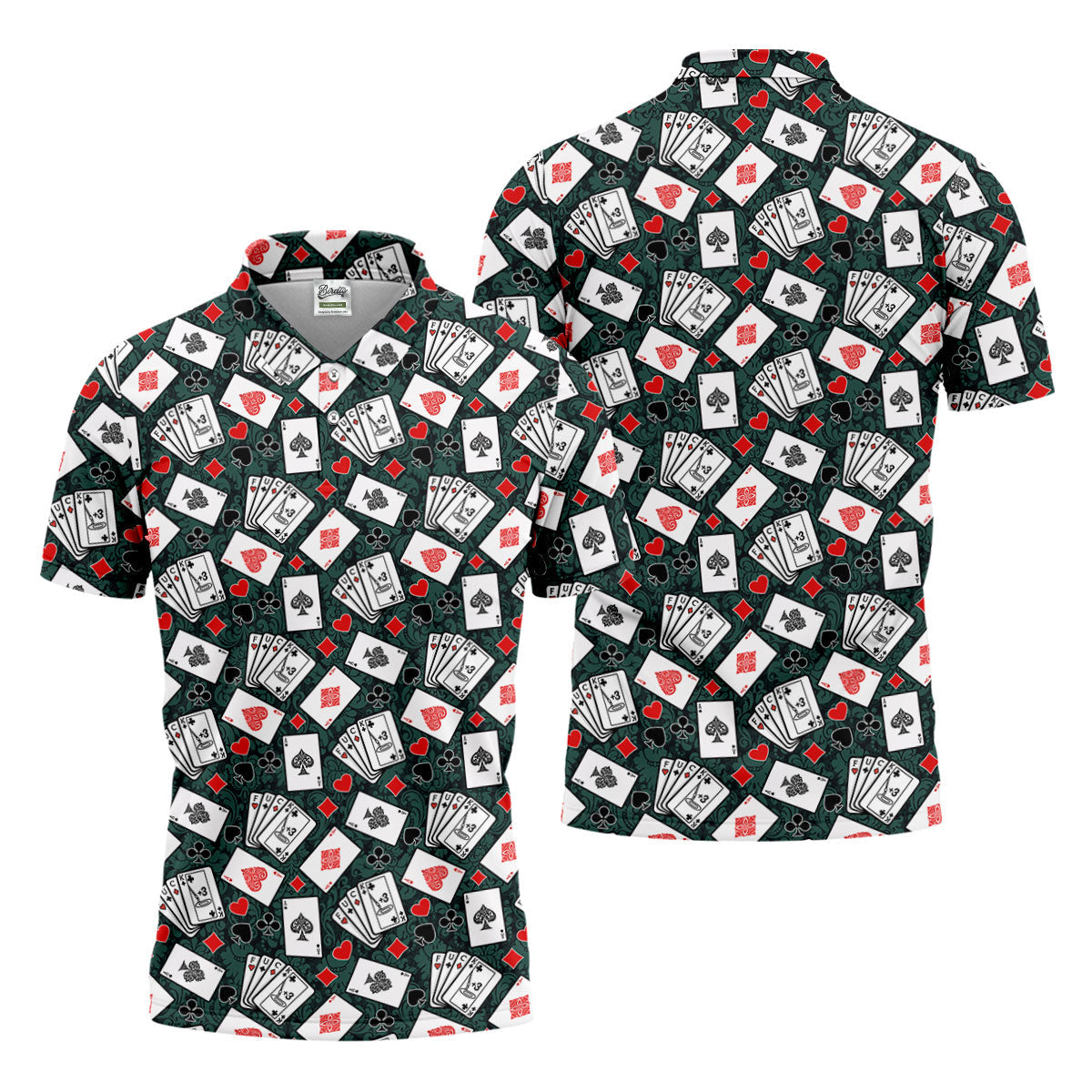 Funny F*ck Three Putts Cards Casino Themed Golf Tops For Men, Polo Shirts For Men, Golf Shirts For Men