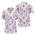 Halloween Witch Goose Purple Pastel Fun Golf Shirts For Men, Polo Shirts For Men, Golfing Apparel