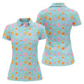 Tropical Cocktail Drinks Pattern Golf Shirt, Women’s Golf Apparel, Golf Tops For Women