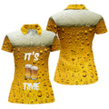 It's Time Golf And Beer Women's Golf Tops, Hawaiian Golf Shirt, Ladies Golf Polos