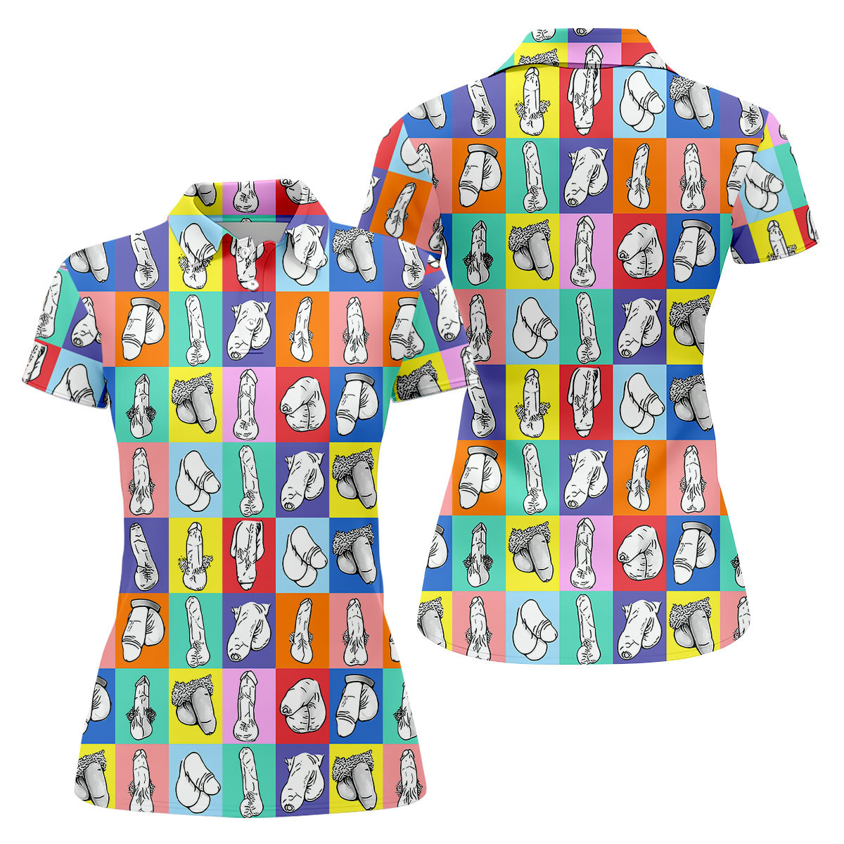 Funny Adult Humor Women's Golf Shirt, Naughty Polo Shirt, Novelty Golf Gift For Ladies, Fun Golf Gift
