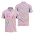 Fight Cancer Pink Ribbon Breast Cancer Polo Shirt, Golf Shirts For Men, Mens Polo Shirts