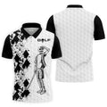Golf Skeleton Splatter Effect Argyle Pattern Golf Tops For Men, Father's Day Golf Gift