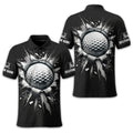 Personalized Black Golf Polo Shirt, Golf Shirt, Gift For Golfers