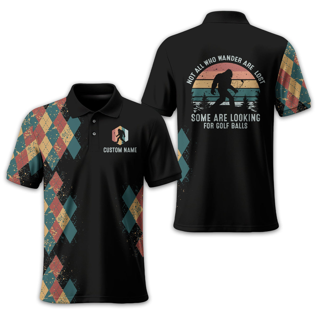 Not All Who Wander Are Lost Personalized Golf Polo Shirt, Golf Shirt For Men, Gift For Golfers