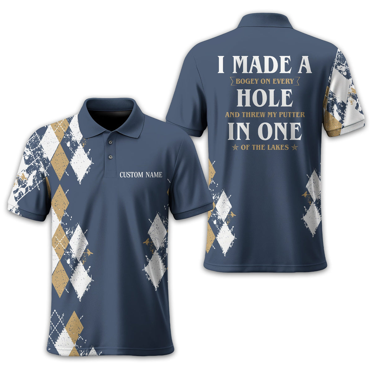 I Made A Bogey Personalized Golf Polo Shirt, Golf Shirt For Men, Gift For Golfers