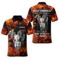 Hello Darkness My Old Friend, Custom Polo Golf Shirt, Present For Golfer
