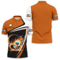 Golf Ball Fire Custom Name Men's Golf Polo Shirt, Golfing Apparel, Gift For Golfer
