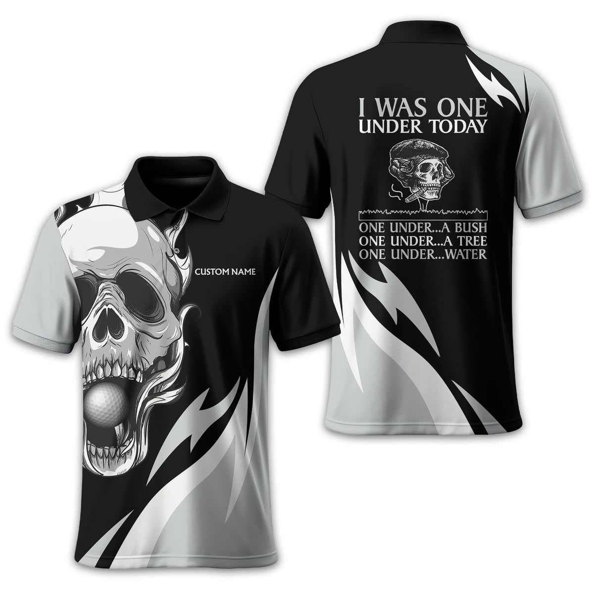 I Was One Under Today Personalized Golf Polo Shirt, Golf Shirt For Men, Gift For Golfers