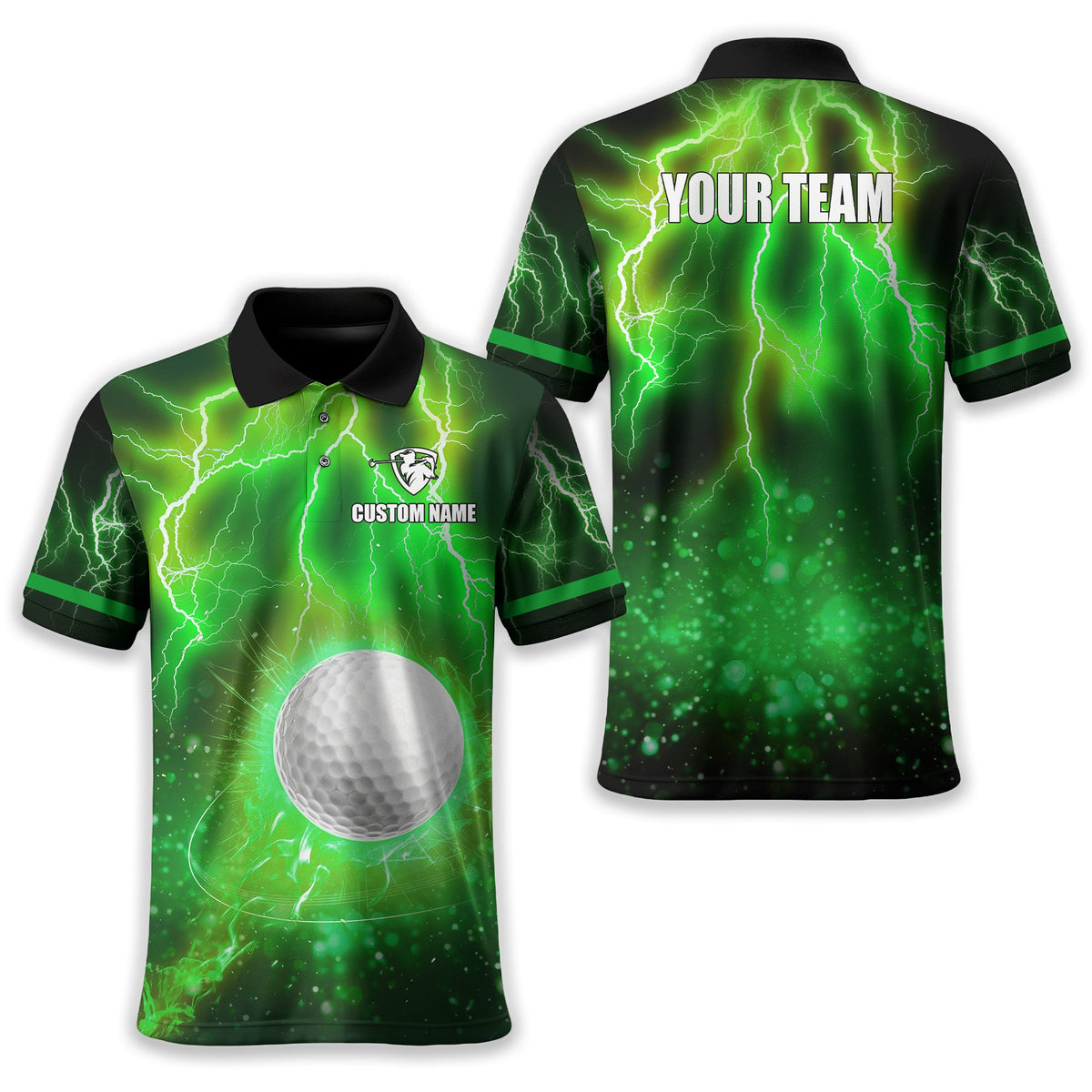Custom Men's Golf Polo Shirt With Team Name, Golfing Apparel, Gift For Golfers