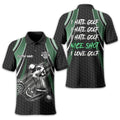 I Hate Golf Custom Men's Golf Polo Shirt, Funny Golf Shirt, Gift For Golfer