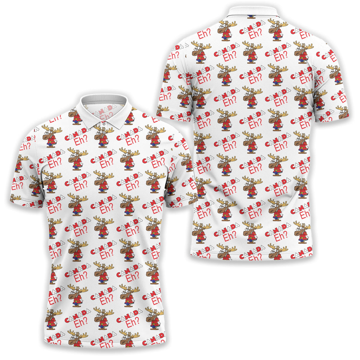 Canada EH? Golfing Men's Golf Polo Shirt, Golfing Apparel, Mens Golf Gift