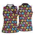 Black Colorful Birdie Hunting Golf Polo Shirt, Women's Golf Polo, Ladies Golf Top