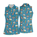 Tattoo Blue Sailor Tattoo Flash Pattern Hawaiian Golf Shirt, Women's Golf Tops, Ladies Golf Shirts