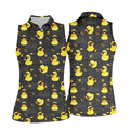 Yellow Rubber Duck Fun Women's Golf Shirts, Black Golf Shirt, Ladies Golf Shirts, Women's Polo Shirt