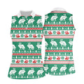 Christmas Festive Reindeer Snowflakes Christmas Golf Shirt, Ladies Golf Shirts, Golf Gifts For Women