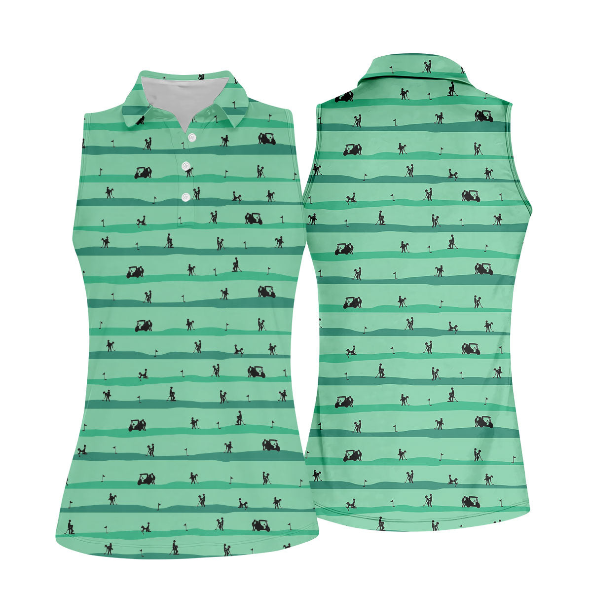 Funny Couple On Golf Course Polo Shirt, Naughty Golf Tops For Women, Ladies Golf Shirts