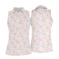 Easter Bunny Seamless Pattern Women Golf Top, Fun Women's Golf Shirts, Cute Golf Outfit, Ladies Golf Shirts