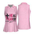 Heal Cancer Faith Pink Breast Cancer Awareness Shirt, Womens Golf Polo, Golf Shirts For Women