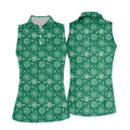 Dirty Funny Adult Humor Snowflakes Green Golf Shirt, Fun Women's Golf Shirts, Christmas Golf Shirt, Ladies Golf Shirts