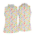 Gummy Bear Golf Shirt, Colorful Candy Pattern Men's Golf Polo, Polo Shirts For Women