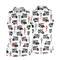 Golf Cart Girls Pattern Golf Polo Shirt, Ladies Golf Shirt, Women's Golf Apparel