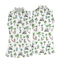Funny Raccoon Tropical Golf Pattern Polo Shirt, Womens Golf Tops, Printed Golf Shirt