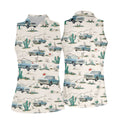Personalized Truck Golf Shirt, Custom Vehicle Tropical Pattern, Golf Shirt For Women