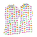 Naughty Conversation Hearts Fun Women's Golf Shirts, Valentines Golf Gift, Dirty Candy Heart  Ladies Golf Polos