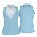 Light Blue Tuxedo Fun Women's Golf Shirts, Retro Golf Shirt, Ladies Golf Tops