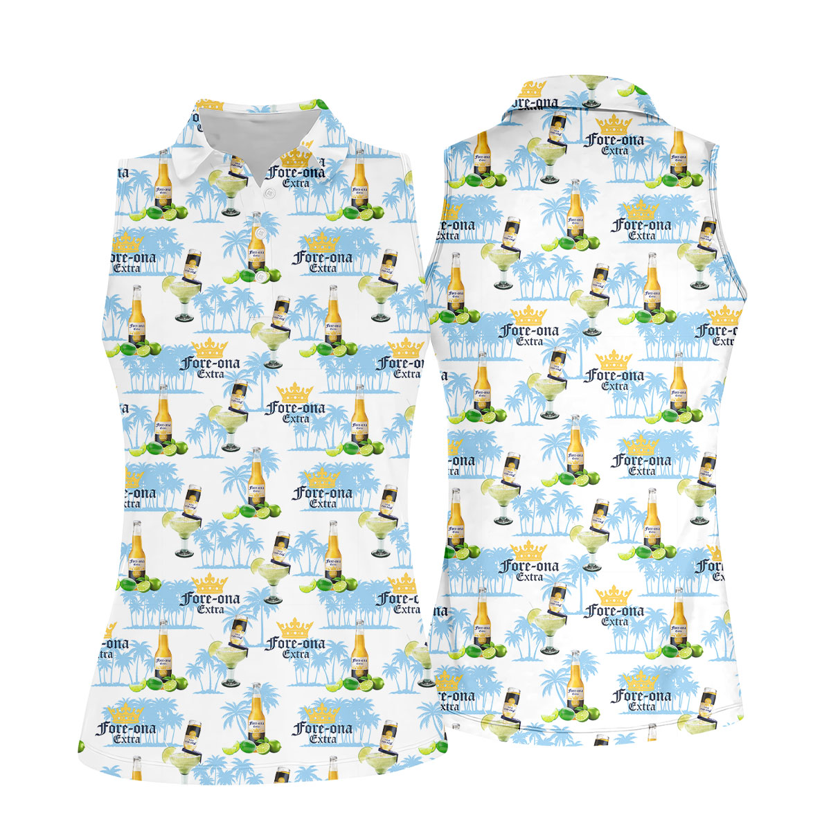 Fore-ona Extra Find Your Fairway Golf And Beer Fun Women's Golf Shirts, Ladies Golf Shirts