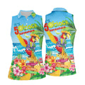 It's 5 O'Clock Somewhere Tropical Parrot Hawaiian Golf Shirt, Women's Golf Tops