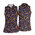Funny Dirty Black And Purple Halloween Golf Shirt, Funny Golf Shirts Women, Ladies Golf Shirts