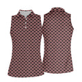 Christmas Snowflake Pattern Golf Shirt, Women Golf Top, Ladies Sleeveless Tops, Women's Golf Shirts