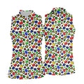 Autism Awareness Color Leopard Pattern White Golf Shirt, Women's Golf Tops, Ladies Golf Shirts, Ladies Golf Polos