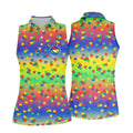 Acceptance Awareness Understanding Autism Puzzle Rainbow Gradient Women's Golf Shirts, Ladies Golf Polos