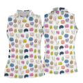 Funny Colorful Butt Pattern Golf Polo Shirt, Golf Shirts For Women, Women's Golf Apparel